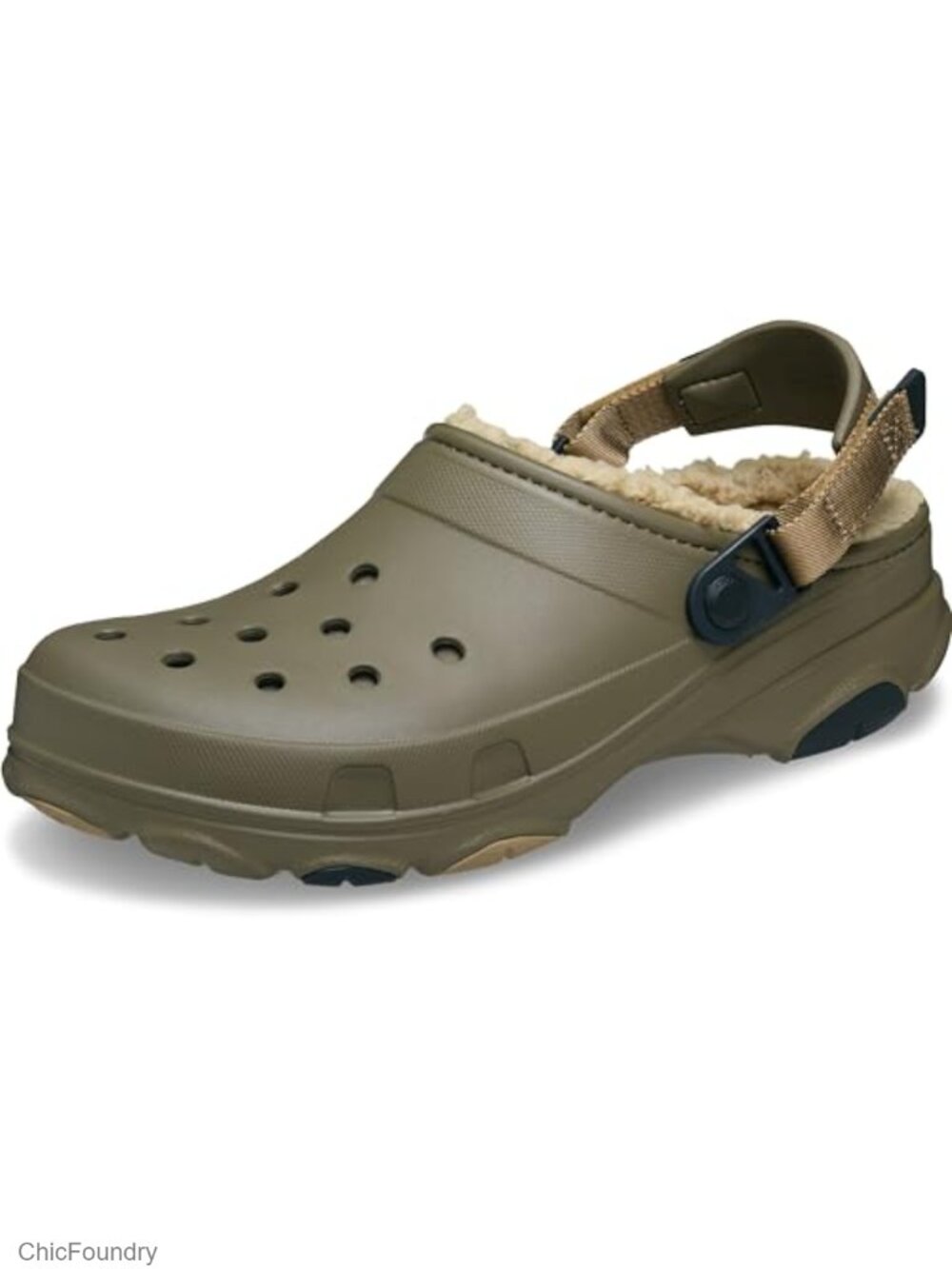Crocs All Terrain Lined Clogs EVA Adjustable Heel Strap Outdoor Comfort